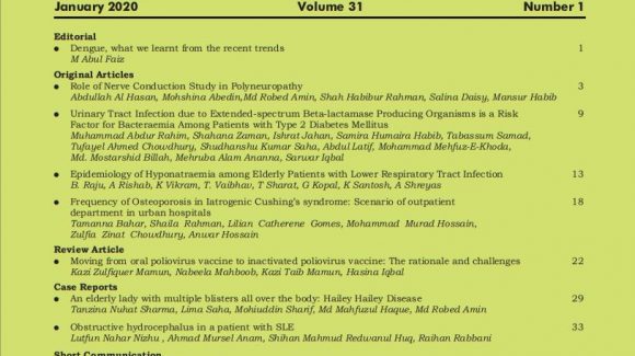 Bangladesh Journal of Medicine Volume-31, Noumber-1, January 2020