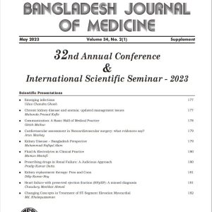 Bangladesh Journal of Medicine Volume-34, Number-2(1) Supplement -APBCON, May 2023